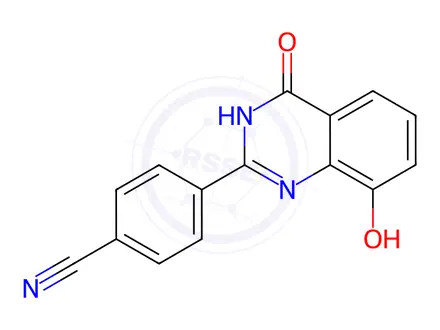 Chemical structure of Benzonitrile, 4-(1,4-dihydro-8-hydroxy-4-oxo-2-quinazolinyl)-(9CI)