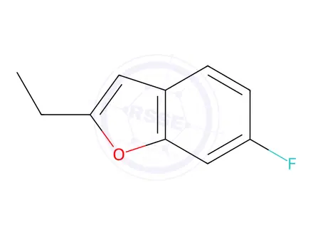 Chemical structure of Benzofuran, 2-ethyl-6-fluoro-