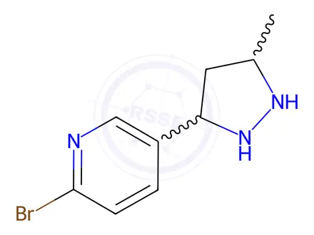 Chemical structure of 2-bromo-5-(5-methyl-1H-pyrazol-3-yl)pyridine