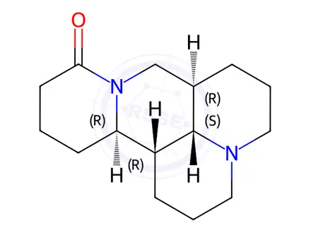 Chemical structure of (-)-Sophoridine