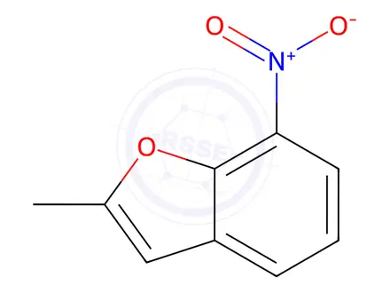 Chemical structure of Benzofuran, 2-methyl-7-nitro-