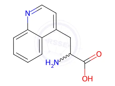 Chemical structure of 2-Amino-3-quinolin-4-yl-propionic Acid Dihydrochloride
