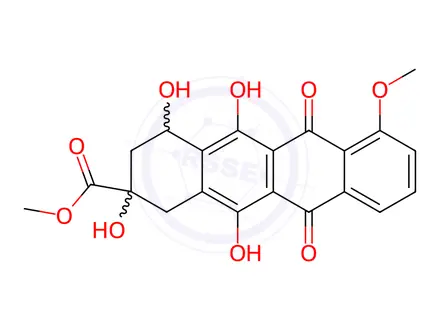 Chemical structure of (2S-cis)-1,2,3,4,6,11-Hexahydro-2,4,5,12-tetrahydroxy-7-methoxy-6,11-dioxo-2-Naphthacenecarboxylic Acid Methyl Ester