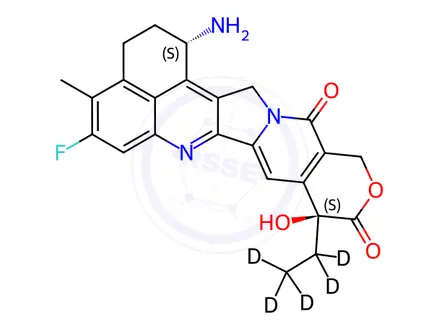 Chemical structure of Exatecan-d5 mesylate