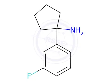 Chemical structure of 1-(3-Fluorophenyl)cyclopentanamine