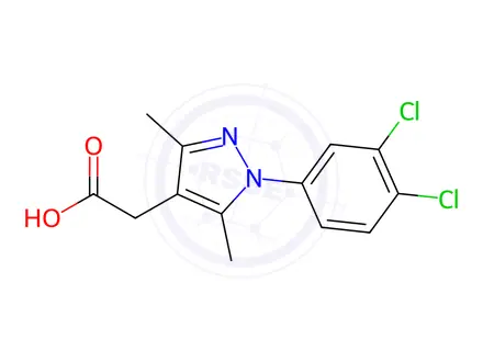 Chemical structure of 2-[1-(3,4-dichlorophenyl)-3,5-dimethyl-1H-pyrazol-4-yl]acetic acid