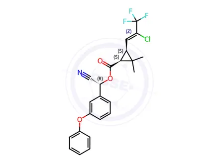 Chemical structure of λ-Cyhalothrin