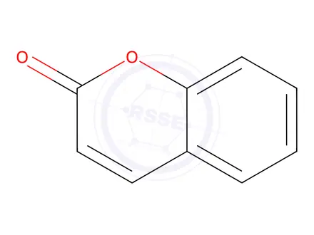 Chemical structure of Coumarin in acetonitrile