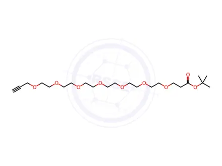 Chemical structure of tert-butyl 4,7,10,13,16,19,22-heptaoxapentacos-24-ynoate