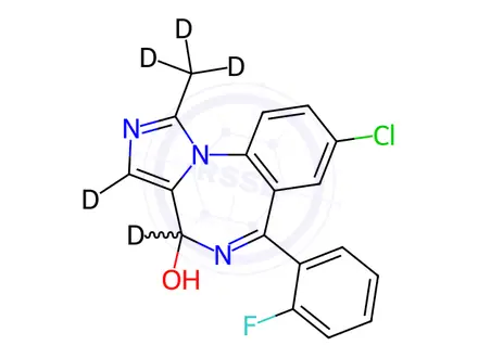 Chemical structure of 4-Hydroxy Midazolam-d5 Methanoate