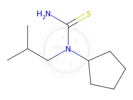 Chemical structure of Thiourea, N-cyclopentyl-N-(2-methylpropyl)-(9CI)