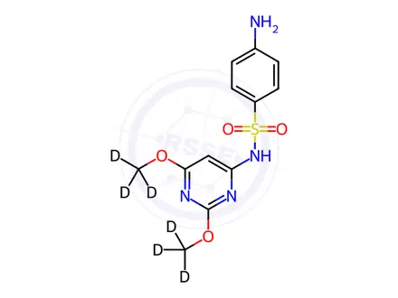 Chemical structure of Sulfadimethoxine-[D6]