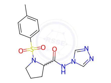 Chemical structure of 1-Tosyl-N-(4H-1,2,4-triazol-4-yl)pyrrolidine-2-carboxamide