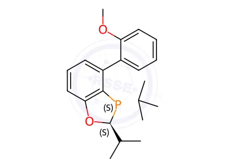 Chemical structure of (2S,3S)-3-(tert-Butyl)-2-isopropyl-4-(2-methoxyphenyl)-2,3-dihydrobenzo[d][1,3]oxaphosphole