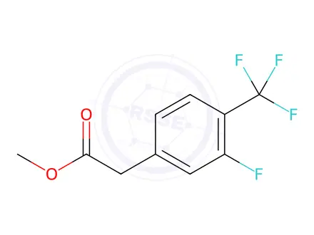 Chemical structure of Benzeneacetic acid, 3-fluoro-4-(trifluoromethyl)-, methyl ester