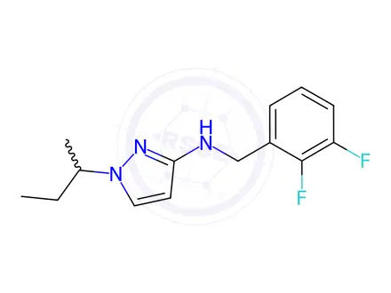 Chemical structure of 1-sec-butyl-N-(2,3-difluorobenzyl)-1H-pyrazol-3-amine