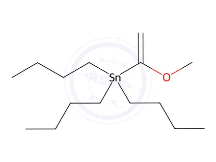 Chemical structure of Stannane, tributyl(1-methoxyethenyl)-