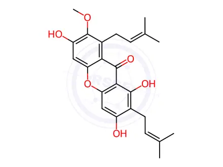 Chemical structure of α-Mangostin