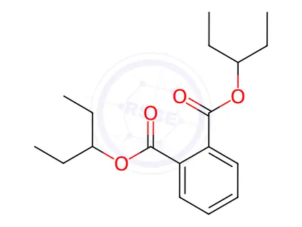 Chemical structure of bis(3-Pentyl) Phthalate