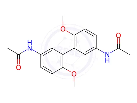 Chemical structure of 3',3'''-Bi-p-acetanisidide