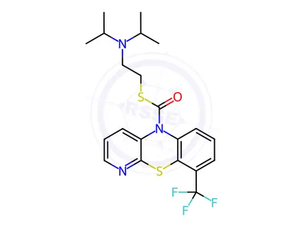 Chemical structure of 8-(Trifluoromethyl)-10H-pyrido[3,2-b][1,4]benzothiazine-10-carbothioic acid S-[2-[bis(1-methylethyl)amino]ethyl] ester