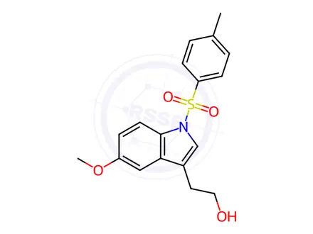 Chemical structure of 2-(5-Methoxy-1-tosyl-1H-indol-3-yl)ethan-1-ol