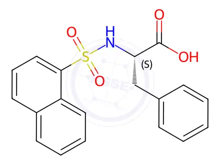 Chemical structure of (S)-2-(Naphthalene-1-sulfonamido)-3-phenylpropanoic acid