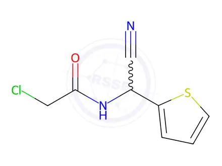 Chemical structure of 2-Chloro-N-(cyano-2-thienylmethyl)acetamide