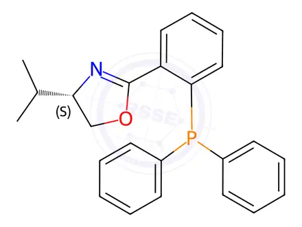 Chemical structure of (4S)-2-(2-(Diphenylphosphino)phenyl)-4-isopropyl-1,3-oxazoline