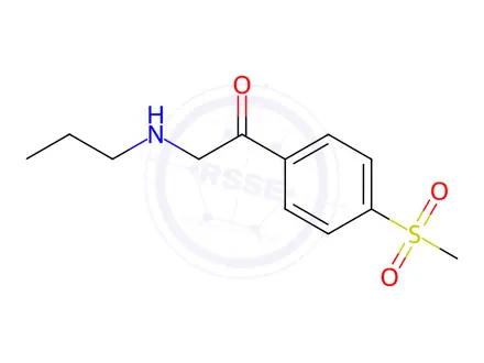 Chemical structure of 1-(4-(methylsulfonyl)phenyl)-2-(propylamino)ethan-1-one