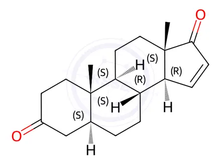 Chemical structure of 5α-Androst-15-ene-3,17-dione