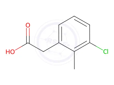 Chemical structure of Benzeneacetic acid, 3-chloro-2-methyl-