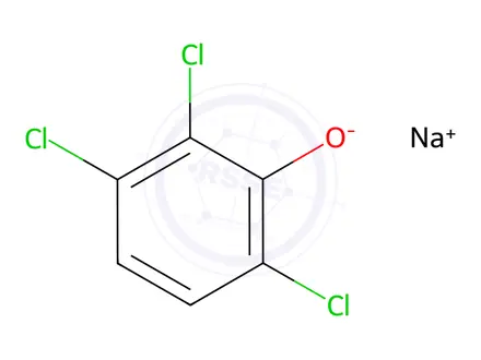 Chemical structure of sodium 2,3,6-trichlorophenolate