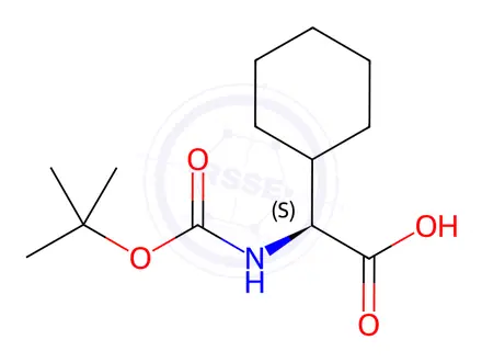 Chemical structure of N-Boc-L-cyclohexylglycine