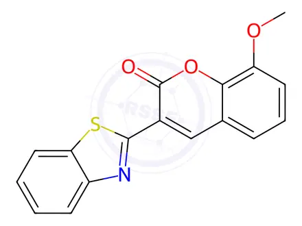 Chemical structure of 3-(benzo[d]thiazol-2-yl)-8-methoxy-2H-chromen-2-one