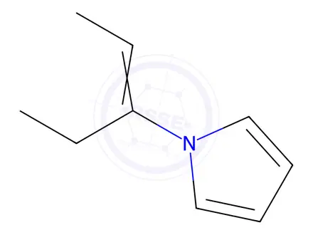 Chemical structure of 1H-Pyrrole,1-(1-ethyl-1-propenyl)-(9CI)