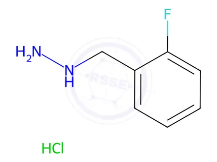 Chemical structure of 2-Fluorobenzylhydrazine Hydrochloride