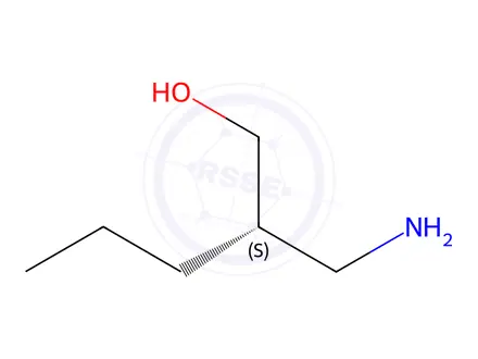 Chemical structure of (S)-2-(aminomethyl)pentan-1-ol