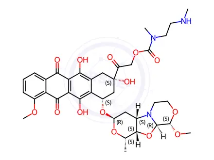Chemical structure of DMEA-PNU-159682 dichloroacetate