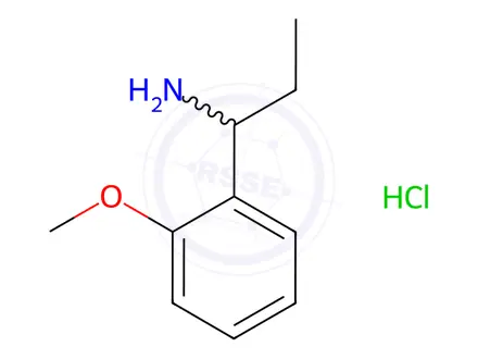 Chemical structure of 1-(2-Methoxyphenyl)propan-1-amine hydrochloride