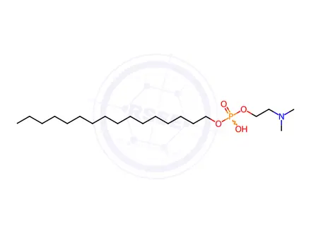 Chemical structure of 2-(dimethylamino)ethyl hexadecyl hydrogen phosphate