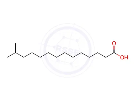 Chemical structure of 13-Methyltetradecanoic Acid