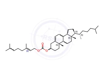 Chemical structure of CHOLESTERYL GERANYL CARBONATE