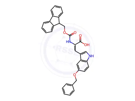 Chemical structure of Fmoc-5-benzyloxy-DL-tryptophan