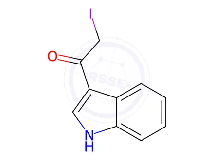 Chemical structure of 1-(1H-Indol-3-Yl)-2-Iodo-Ethanone
