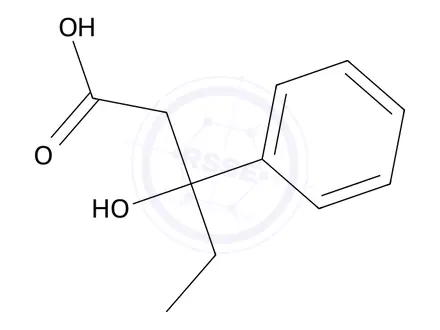 Chemical structure of 3-Hydroxy-3-phenylpentanoic acid