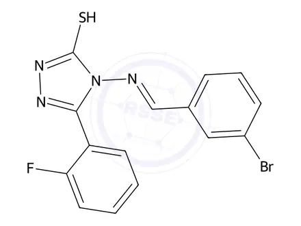 Chemical structure of 4-((3-Bromobenzylidene)amino)-3-(2-fluorophenyl)-1H-1,2,4-triazole-5(4H)-thione