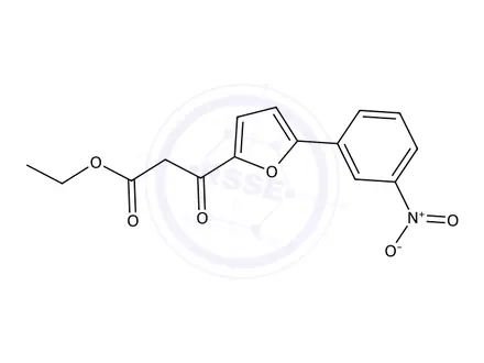 Chemical structure of Ethyl 3-(5-(3-nitrophenyl)furan-2-yl)-3-oxopropanoate