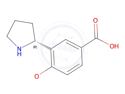 Chemical structure of (R)-4-methoxy-3-(pyrrolidin-2-yl)benzoic acid