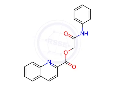 Chemical structure of 2-Oxo-2-(phenylamino)ethyl quinoline-2-carboxylate